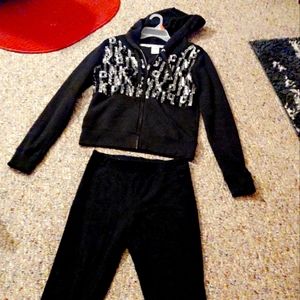 Victoria secret BLING ZIP UP xs & V.S leggings black medium